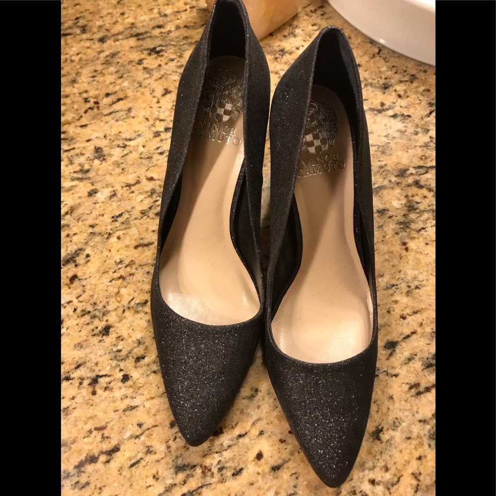 Vince Camuto  gray sparkle heels